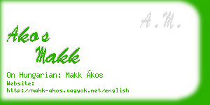 akos makk business card