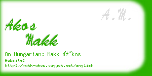 akos makk business card